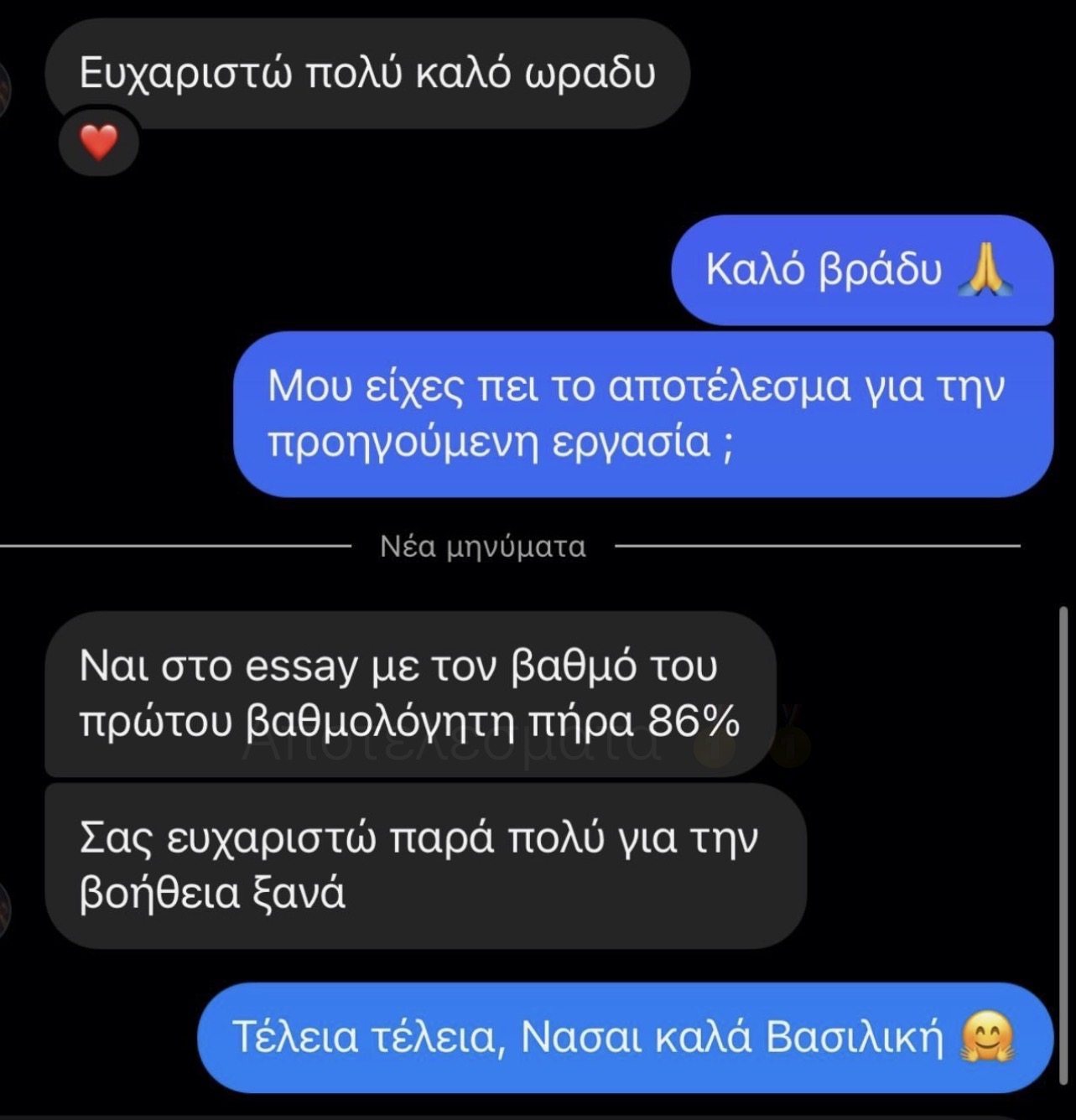 Στιγμιότυπο πραγματικής συνομιλίας με φοιτητή 6